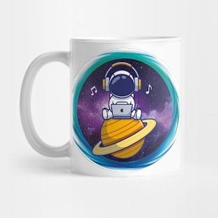 Astronaut Listening to Music Mug